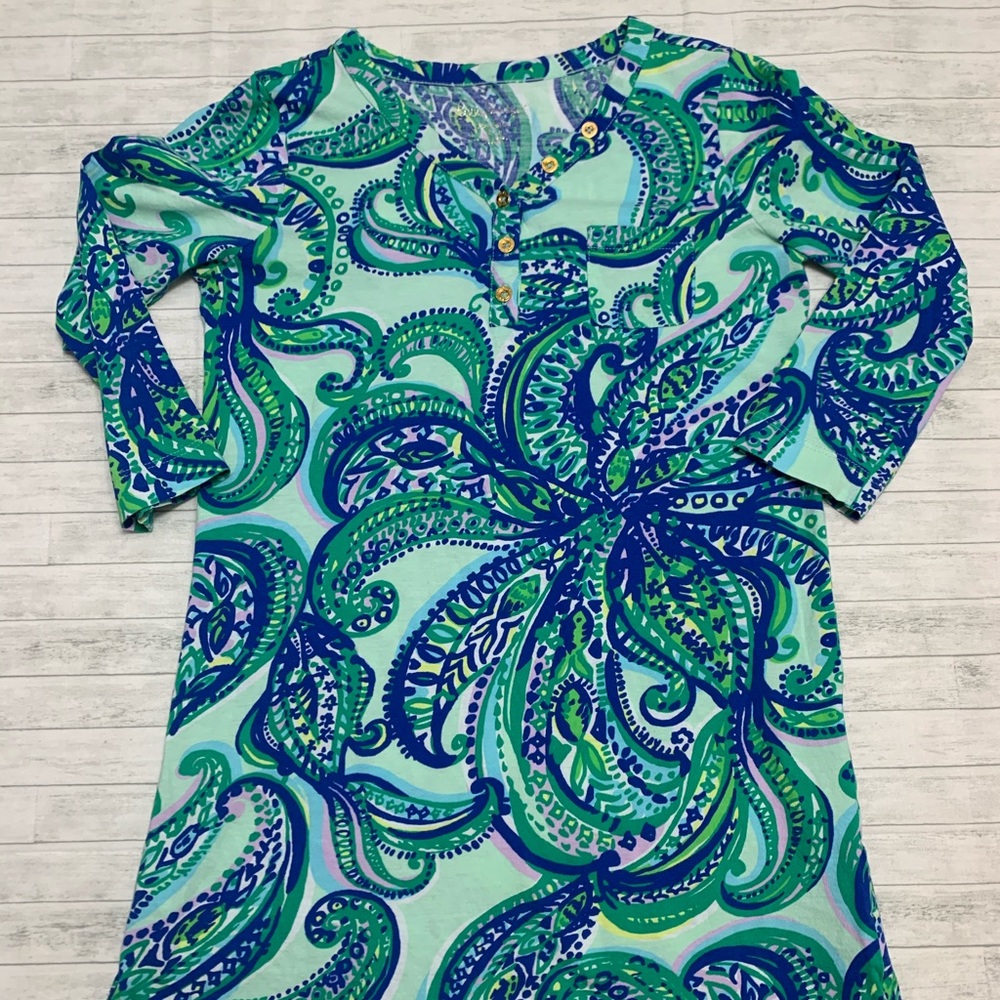 Girls (L) 8-10, Lilly Pulitzer Blue Paisley Dress